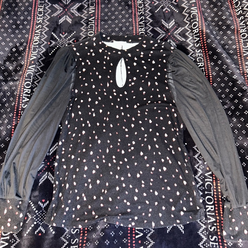 Maurices Black and Pink Women's Blouse